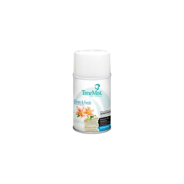 Amrep TimeMist Premium Metered Air Care Refills, Clean N' Fresh - 6.6 oz. Can, 12 Cans/Case -1042771 1042771 - main